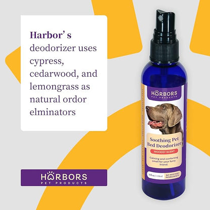 Harbors Soothing Pet Bed Deodorizer - Pet Aromatherapy | Deodorizers Pet Bed and Calms and Soothes Your Pet | 100% Satisfied or Return for Full Refund