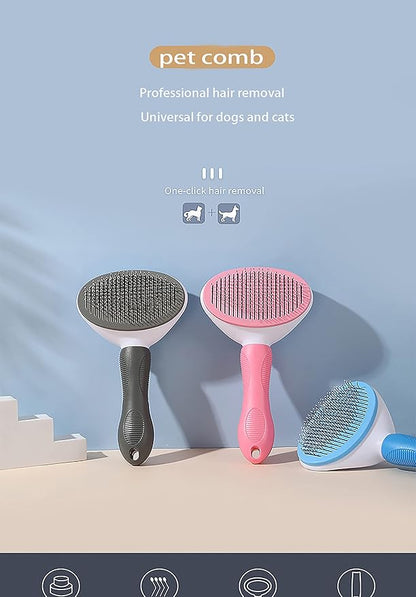 Peine para perros y gatos, cepillo para quitar el pelo de los animales, elimina el pelo de las mascotas (Blue)