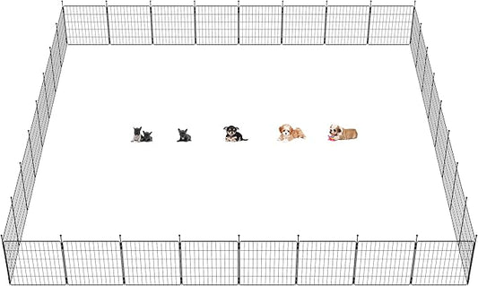 FXW MiniPaws Dog Playpen for Yard & RV Camping, Expandable 24-inch 32 Panels for Puppies and Small Dogs, Portable for Indoor and Outdoor Use