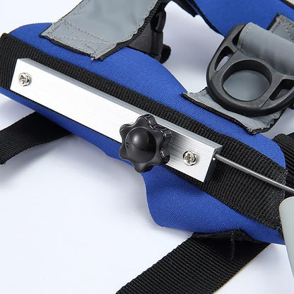 Dog Ring Harness with D-Ring, Lightweight Blind Dog Assistance Device, Visually Impaired Accessory for Dogs BlueUp Medium