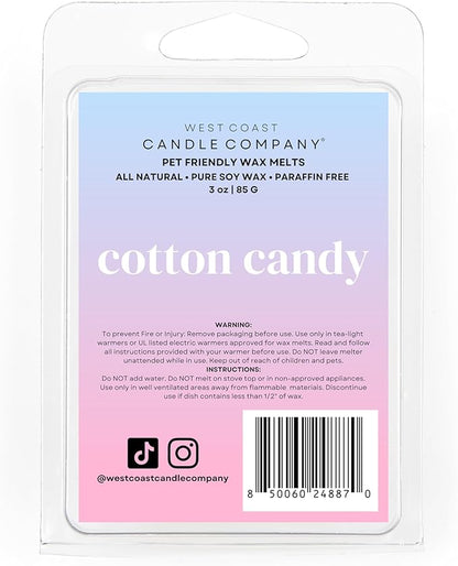 Pet Friendly Wax Melts | Pet Safe Wax Melts | All Natural Dog Safe Wax Melts | Non-Toxic Wax Melts | Pet Odor Eliminator | Pure Soy Wax Melts | Veterinarian Approved (Cotton Candy)