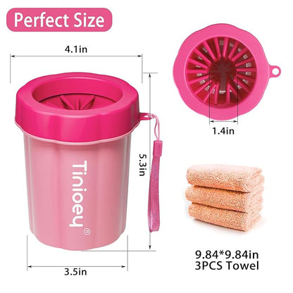 Dog Paw Cleaner for Medium Dogs, Dog Paw Washer, Muddy Paw Cleaner, Pet Foot Cleaner, Dog Paw Protector Kit