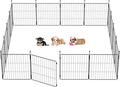 FXW MiniPaws Dog Playpen for Yard & RV Camping, Expandable 24-inch 16 Panels for Puppies and Small Dogs, Portable for Indoor and Outdoor Use