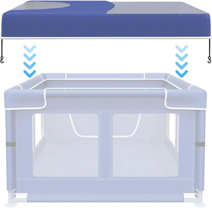 Puppy Playpen Cover, Fit for 42X42 Inch Dog Playpen, Used to Prevent Pets from Escaping（Contains Only Cover）
