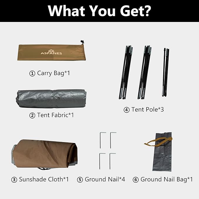 Outdoor Waterproof Pet Camping Tent, Cave Bed for Indoor Cats and Small Dogs, Portable Cat House Dog House, 21.6x21.6x14.9'', Brown, S.