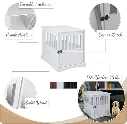 Casual Home Wooden Pet Crate, End Table, Medium, New Espresso