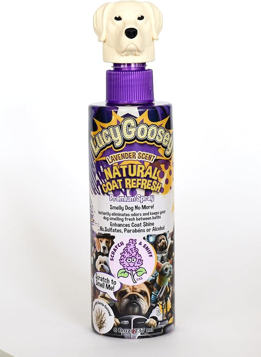 Dog Leave-in Conditioner and Detangler Spray – Calming Odor Control & Fur Detangler – Moisturizing, Alcohol-Free & Perfect for Sensitive Skin – Lavender Scent – 8oz