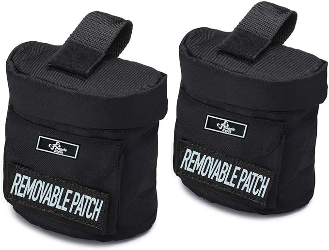 Service Dog Harness with Removable Saddle Bag Backpack Carrier Traveling Carrying Bag. 2 Removable Patches. Please Measure Dog Before Ordering. Made by Doggie Stylz (Girth 24-31", Red)