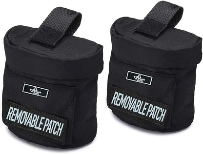 Service Dog Harness with Removable Saddle Bag Backpack Carrier Traveling Carrying Bag. 2 Removable Patches. Please Measure Dog Before Ordering. Made by Doggie Stylz (Girth 24-31", Red)