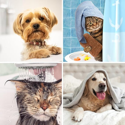 Dog Bath Brush - Dog Grooming Supplies, Puppy Essentials, Dog Grooming Pet Brush, Dog Bath Scrubber, Silicone Scrubber, Dog Care - Puppy Shampoo & Dog Comb, Dog Accessories, Dog Supplies for Dog Wash