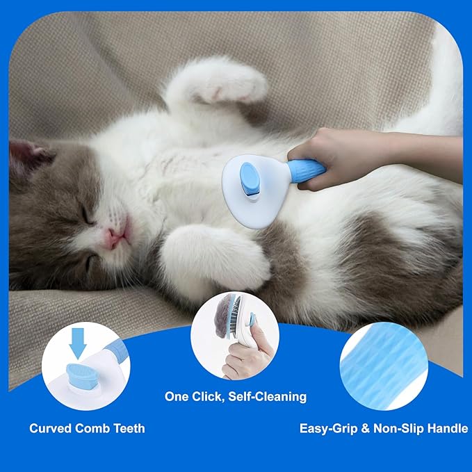 Comprehensive Pet Grooming Kit - Slicker Brush, Deshedding Tools, Nail Clippers, Polisher, Gloves and Bag for Dogs and Cats