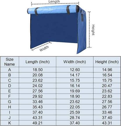 Dog Crate Cover Waterpoof Blue Pet Kennel Covers for Puppy Cat Indoor Outdoor Fit for 1 Door Wire Crate, 37.40x25.59x33.46 Inch