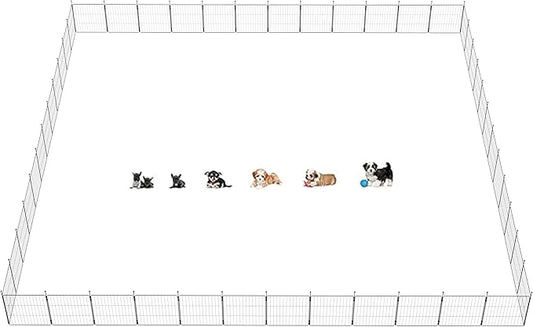 FXW MiniPaws Dog Playpen for Yard & RV Camping, Expandable 24-inch 48 Panels for Puppies and Small Dogs, Portable for Indoor and Outdoor Use