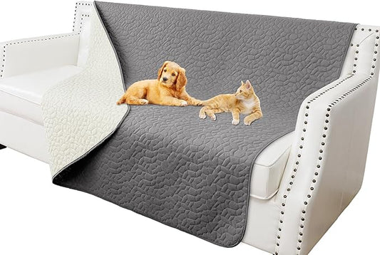 Waterproof Dog Blanket, Washable Anti-Slip Pet Couch Covers for Sofa,Pet Hair Resistant Blankets Bed Chair Furniture Couch Protector for Dogs-52x82,Darkgrey
