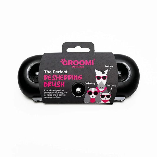 Tool for Animal - Deshedding and Undercoat Brush - Smooth Groomer for Cats, Dogs and Horses - Pet Dematting Comb - Combs for Grooming Animal - Black
