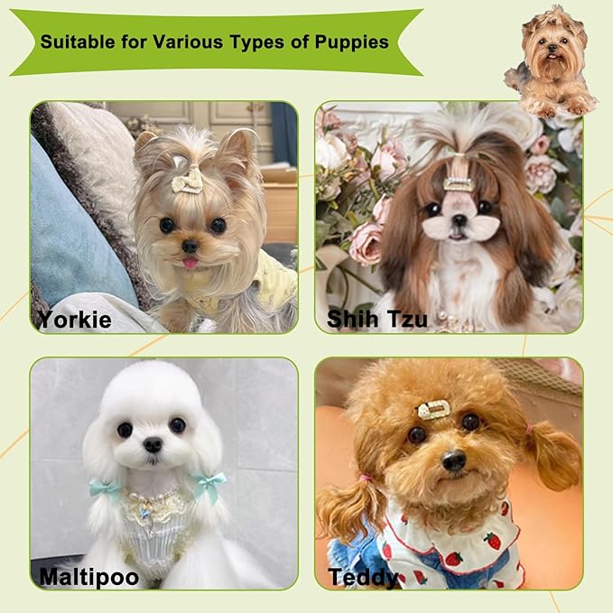 Foldable Cactus Puppy Brush Small Dogs Soft Bristles Grooming Tool Yorkie Shih Tzu Maltipoo Maltese (Dark Green)