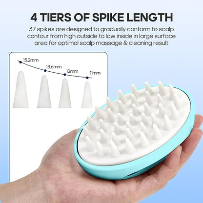 Pet Grooming Brush for Long & Short Hair Dogs Cats,Multi-purpose silicone massage & bath brush for pets,promotes shiny coats,Blue