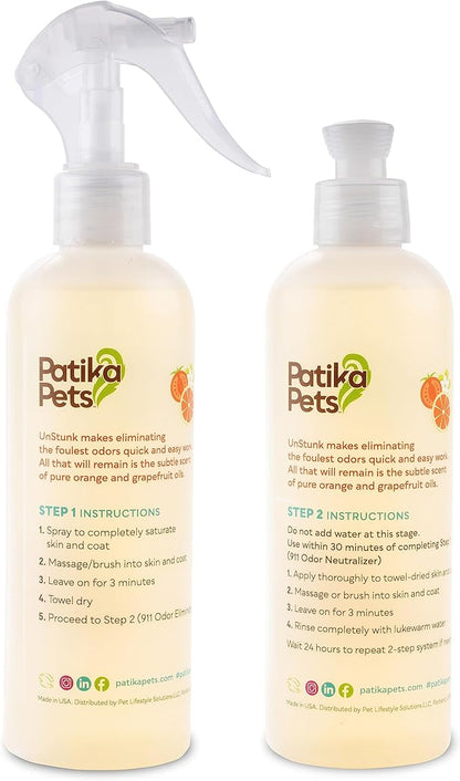 UnStunk 911 Odor Neutralizer and Odor Eliminator for Extreme Pet Odors, 2 Bottles of 8.5 Fl Oz