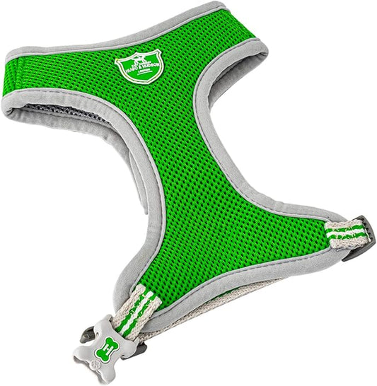 HUGO & HUDSON Dog Harness No-Pull Pet Harness Adjustable Quick Dry Mesh Padded Vest, Green, S