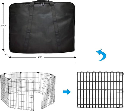 24" Dog Playpen Storage Bag, Suitable for Foldable Exercise Pet Playpens, Dog Fence Travel Bag with Handles for Camping and RV Trip, Waterproof Oxford Fabric