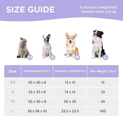 Lesure Donut Small Dog Bed - Round Cat Beds for Indoor Cats Anti-Anxiety Calming Pet Beds, Washable Cute Modern Beds with Teddy Sherpa Plush & Anti Slip Bottom Brown
