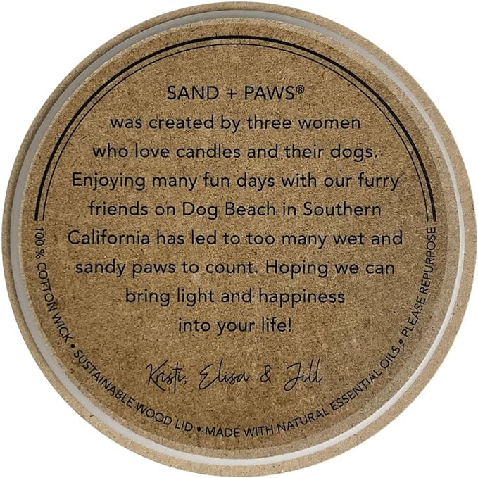 Sand + Paws Scented Candle - Island Orchid - Additional Scents and Sizes –Luxurious Air Freshening Jar Candles Neutralize pet Odors and Enhance Home décor – 100% Cotton Lead-Free Wicks - 12 oz