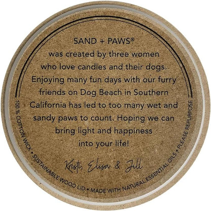 Sand + Paws Scented Candle - Island Orchid - Additional Scents and Sizes –Luxurious Air Freshening Jar Candles Neutralize pet Odors and Enhance Home décor – 100% Cotton Lead-Free Wicks - 12 oz