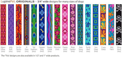 LupinePet Originals 3/4" Dapper Dog 20-32" Adjustable Roman Dog Harness for Medium Dogs
