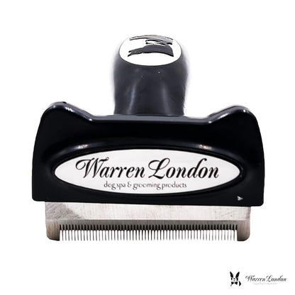 Deshedding Dog Brush by Warren London | Stainless Steel Deshedding Tool | Long Hair - Medium