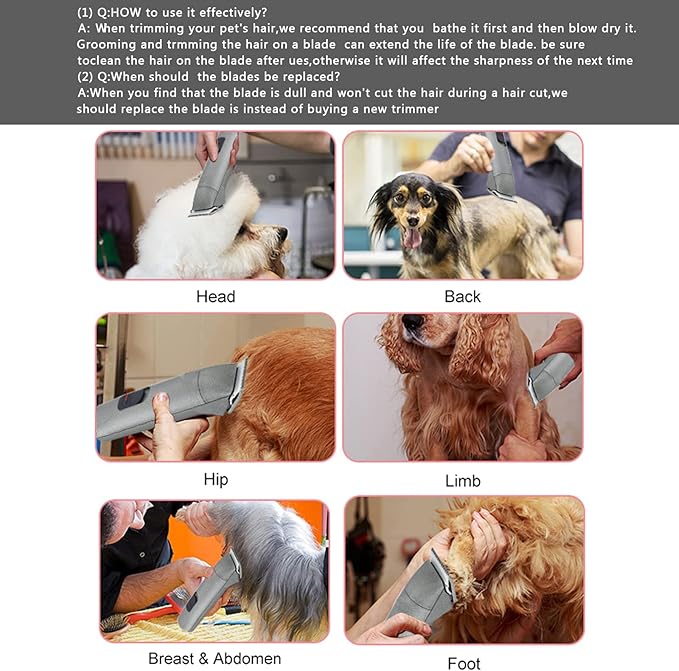 3PCS 7FC Blades for Dog Grooming Blades Compatible with Andis,Oster A5,Wahl km10 Dog Clippers,Size-7FC, 1/8-Inch (3.2mm) Cut Length (3pcs #7FC (3.2mm))