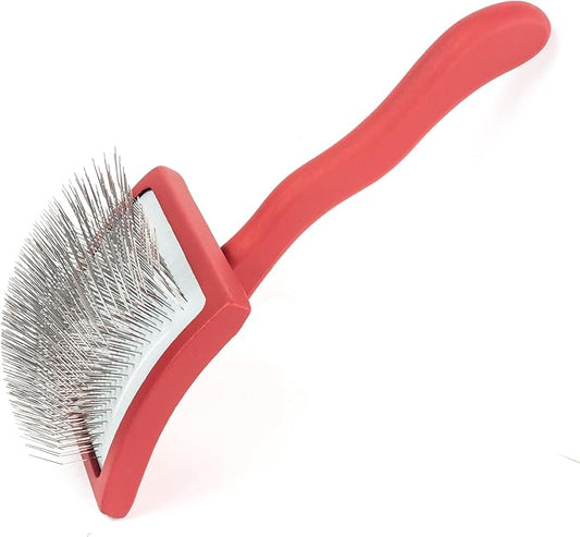 Long Pin Slicker Brush for Dogs (Goldendoodles, Labradoodles, Poodles) and Long Hair cat， Best Grooming Brush for Small Animals ，for Grooming Pet Hair， Beech Wood