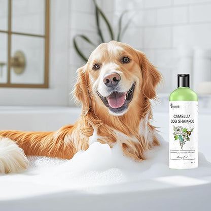 Dog Shampoo for Allergies & Itching - Natural Camellia Oil Pet Shampoo for Sensitive Skin, Deshedding, Smooth Coat for Smelly Dogs |Effective Odor Removal | 16 oz