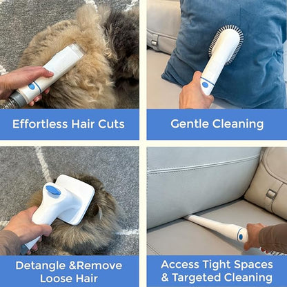 Pet Grooming Vacuum Kit, Dog & Cat Hair Clipper with 13000PA Suction - 3 Adjustable Suction Levels, 5 Grooming Attachments, 2.8L Large Capacity Dust Bin