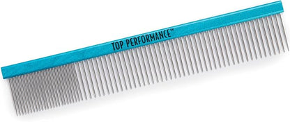 Master Grooming Tools Aluminum Finishing Comb — Versatile Combs for Grooming Dogs, 10", Black