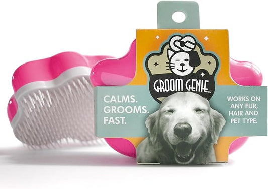 Large 5" Dog Pet Hair Massaging Brush Grooming Tool for Cats Dogs Long or Short Hair Raspberry Pink