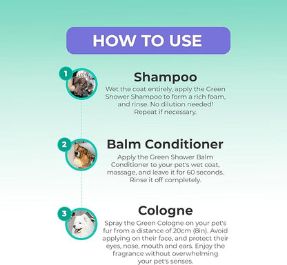Green Shower Shampoo - Liquid - Oil-Free Solution - Mild Cleansing - Refreshing - Vegetable Extracts - Cruelty-Free (PETA Approved) - Fragrance-Free - Easy Rinse - 500ml/16Fl.oz