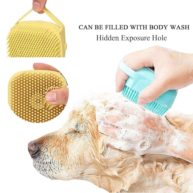 Silicone pet brush for dogs and cats 4,00 x 4,00 x 3,00 in