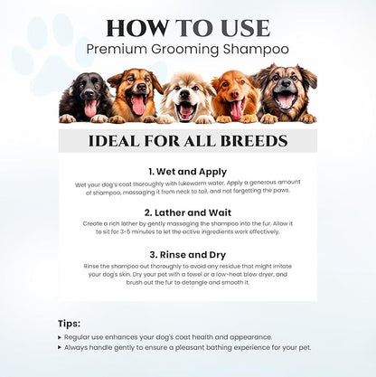 605Products Premium Dog Shampoo - Gentle Formula for Itchy & Sensitive Skin, Odor Eliminator for Puppies, Natural Deodorizer for Pets (10oz)- Show Dog