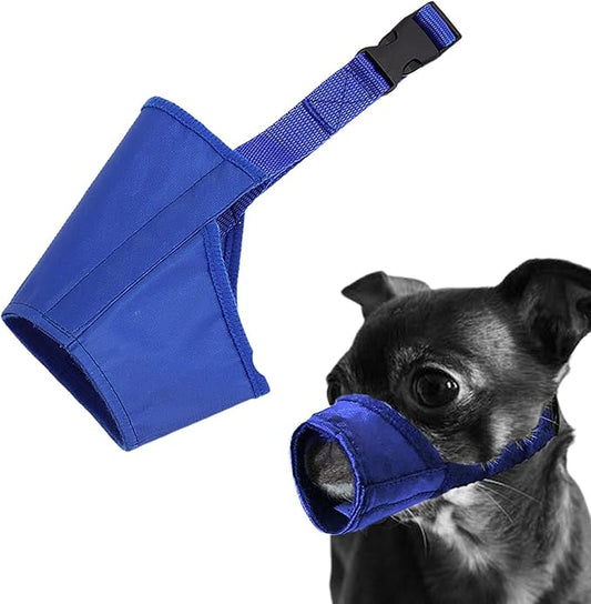 Parts Express Dog Muzzle, Soft Anti-Biting Barking Chewing Muzzle, Breathable Waterproof Adjustable Muzzle for Small Medium Dogs,Blue (XS)