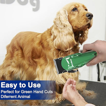Quiet Dog Grooming Kit - 2000mAh Quiet Dog Grooming Clippers for Heavy Thick Hair Coats Waterproof Rechargeable Cordless Clippers Adjustable Safe and Easy to Clean Home Pet Grooming Tool