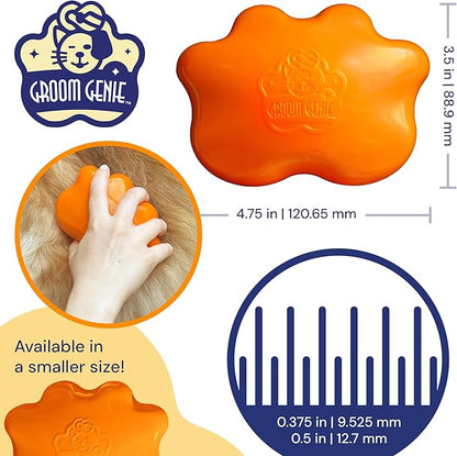 Large 5" Dog Pet Hair Massaging Brush Grooming Tool for Cats Dogs Long or Short Hair Tangerine Orange