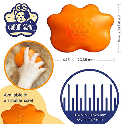 Large 5" Dog Pet Hair Massaging Brush Grooming Tool for Cats Dogs Long or Short Hair Tangerine Orange