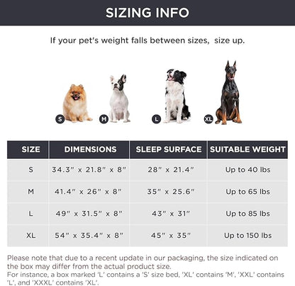 Bedsure XL Elevated Outdoor Dog Bed - Raised Dog Cots Beds for Extra Large Dogs, Portable Indoor & Outdoor Pet Hammock Bed with Skid-Resistant Feet, Frame with Breathable Mesh, Striped Grey