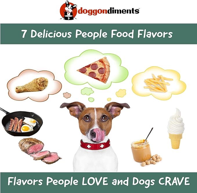 Southern Fried Chicken Flavor Dog Food Topper, Fun People Food Flavors, Powder, Dog Condiments for Meals, Dog Food Toppers for Dogs for Small & Large Breeds,