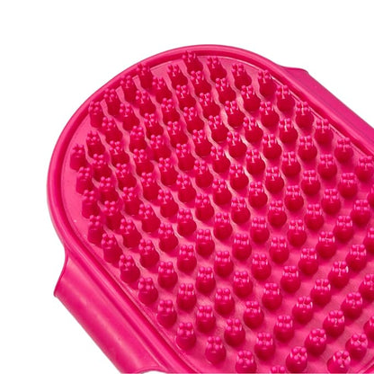 Dog Grooming Brush, 2 PCS Pet Shampoo Bath Brush, Rubber Comb with Adjustable Ring Handle