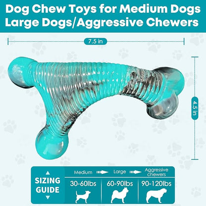 Dog Chew Toy for Aggressive Chewers: Dog Toys for Large Dogs - Indestructible Dog Toys - Tough Dog Toys for Large - Medium-Super Chewer Dogs