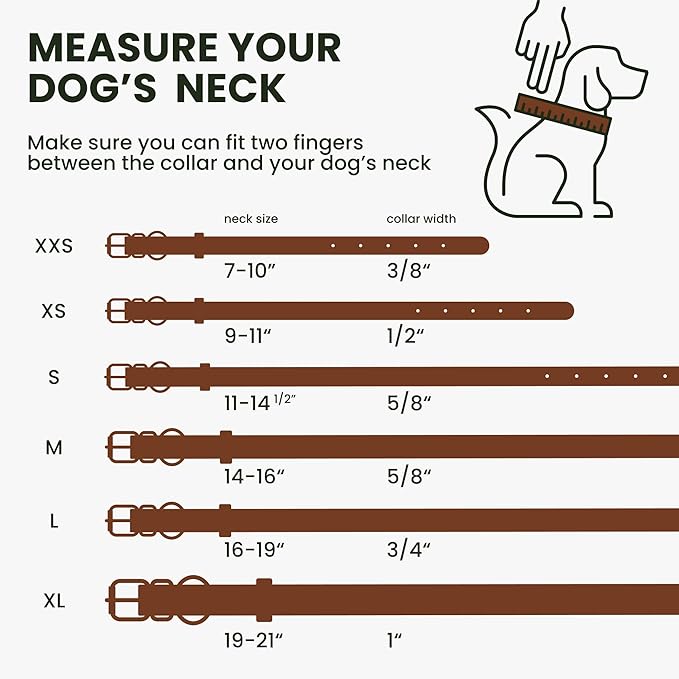 BRONZEDOG Rolled Leather Dog Collar with QR ID Tag Adjustable Soft Round Collars for Small Medium Large Dogs Puppy Cat (9" - 11" Neck Size, Cognac Brown)