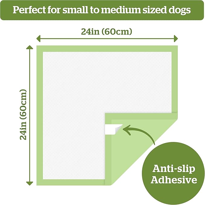 Pogi's Pads n' Wipes Bundle - 50 Large Doggy Training Pads with Sticky Tabs (24 x 24 inches) and 100 Plant-Based, Hypoallergenic Pet Wipes for Dogs
