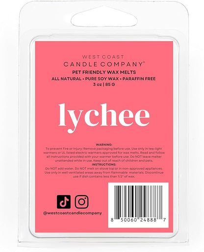 Pet Friendly Wax Melts | Pet Safe Wax Melts | All Natural Dog Safe Wax Melts | Non-Toxic Wax Melts | Pet Odor Eliminator | Pure Soy Wax Melts | Veterinarian Approved (Lychee)