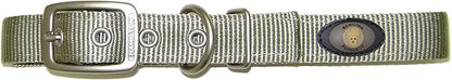 Hamilton Double Thick Nylon Deluxe Dog Collar with Brushed Hardware Finish, 1-Inch by 22-Inch, Sage Green